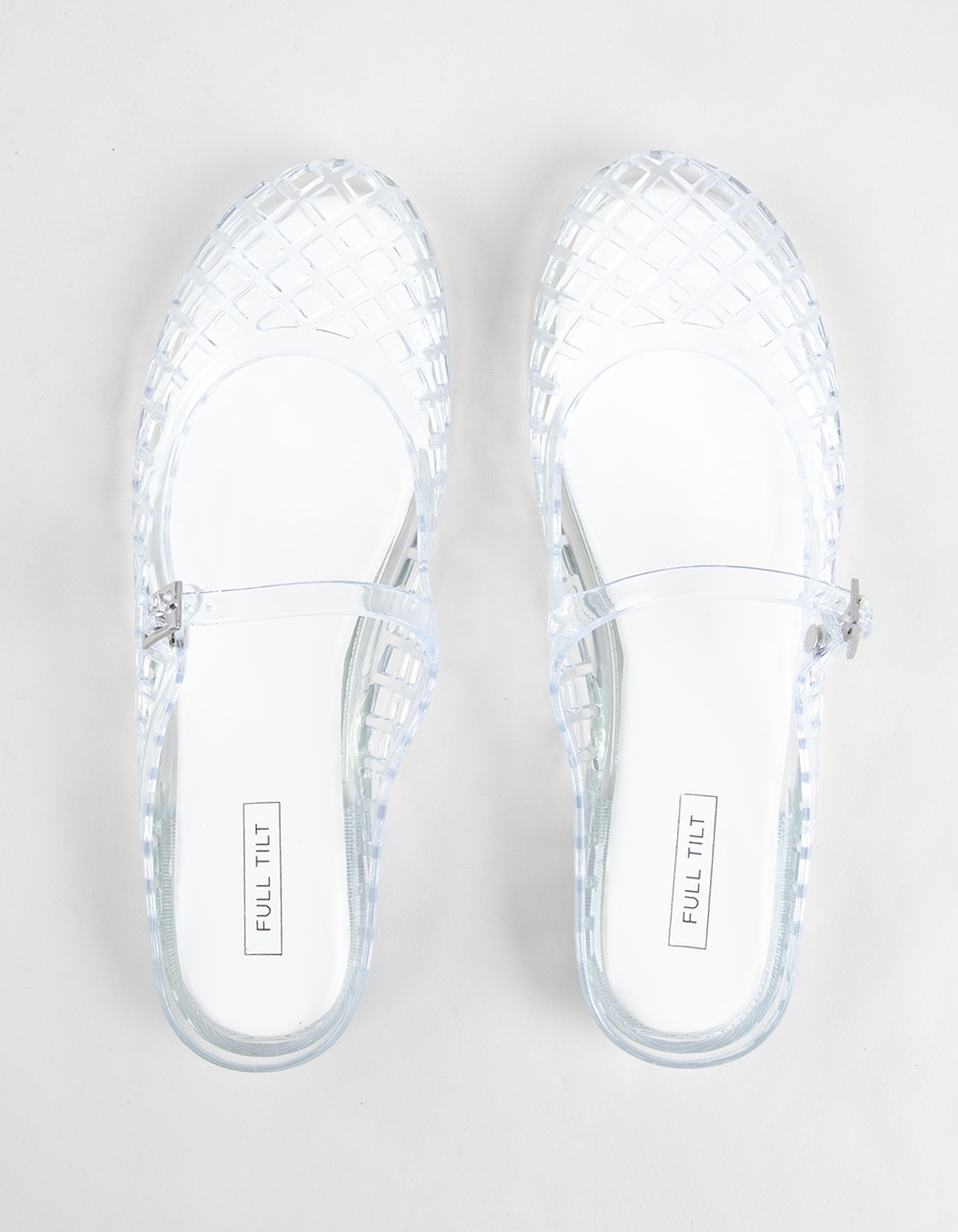 FULL TILT Posie Mary Jane Womens Jelly Mules - CLEAR