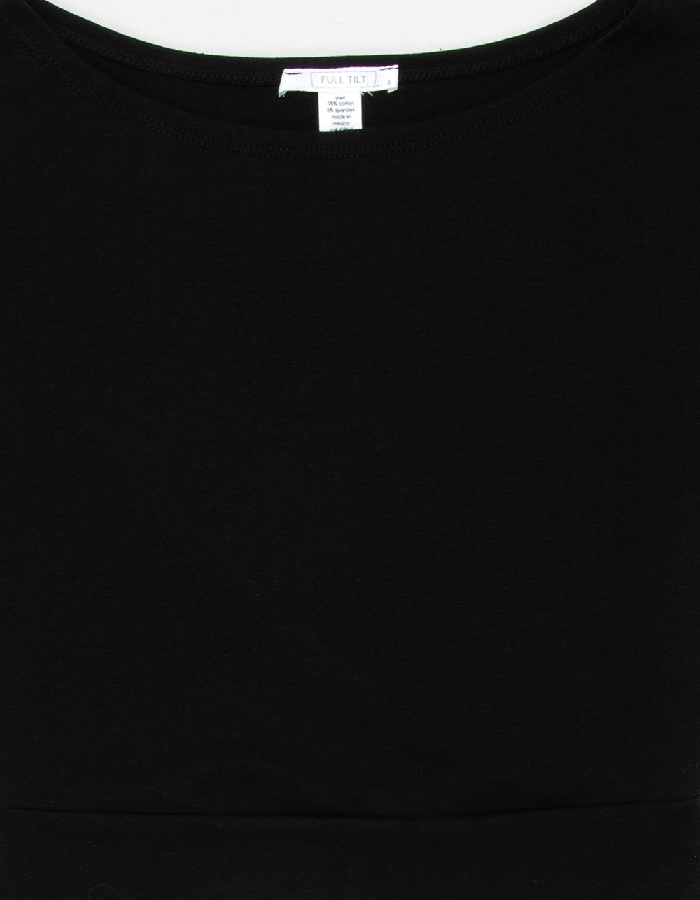 FULL TILT Girls Off The Shoulder Banded Top - BLACK