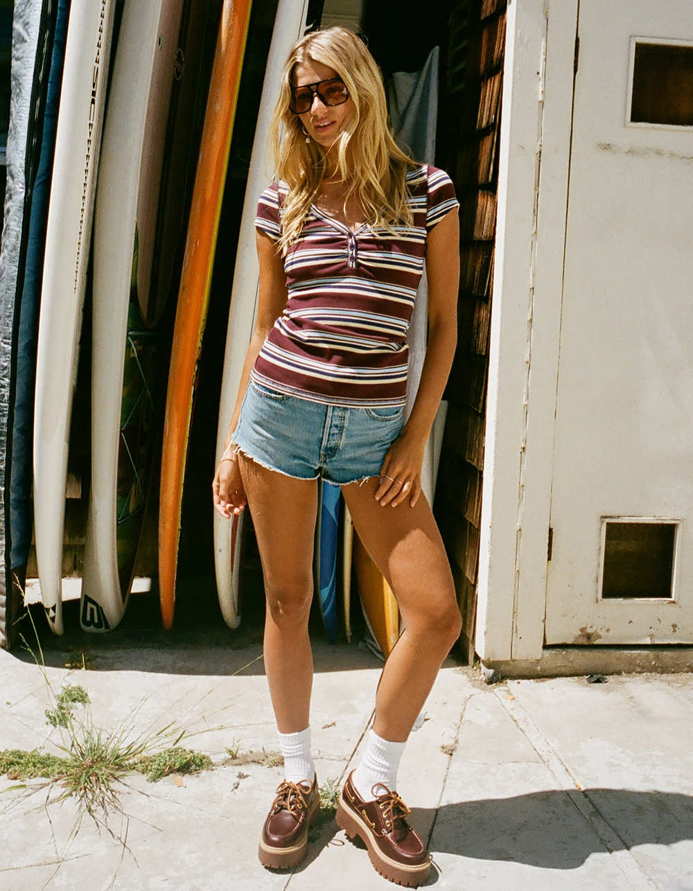 LEVI'S 501 Womens Micro Shorts - Off The Dx DARK BLAST