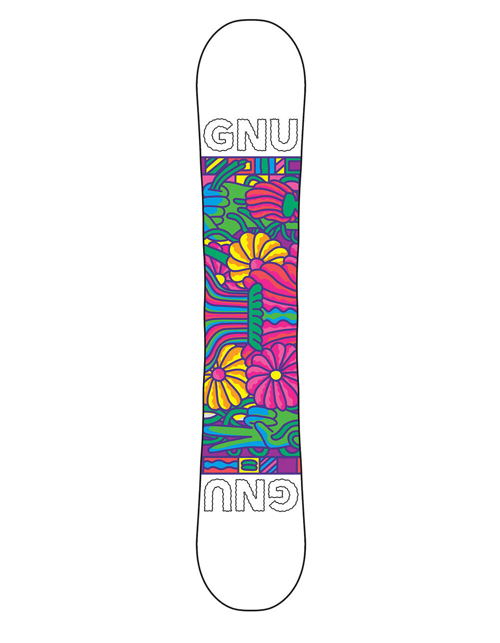 GNU BNice Snowboard PINK/WHITE Tillys