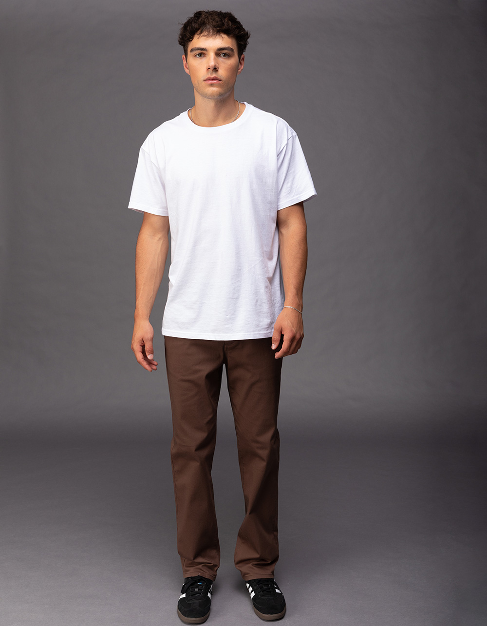 RSQ Mens Slim Straight Chino Pants - DARK BROWN