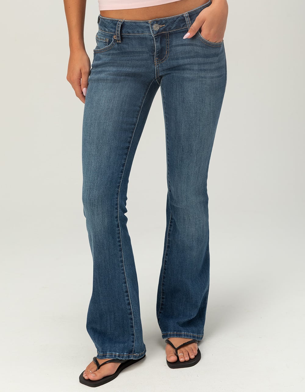 RSQ Ultra Low Rise Womens Bootcut Jeans - MEDIUM WASH