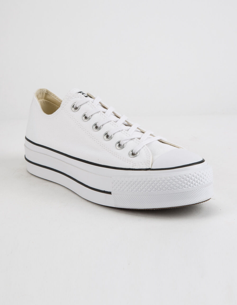 CONVERSE Chuck Taylor All Star Lift White Womens Low Top Shoes - WHITE ...