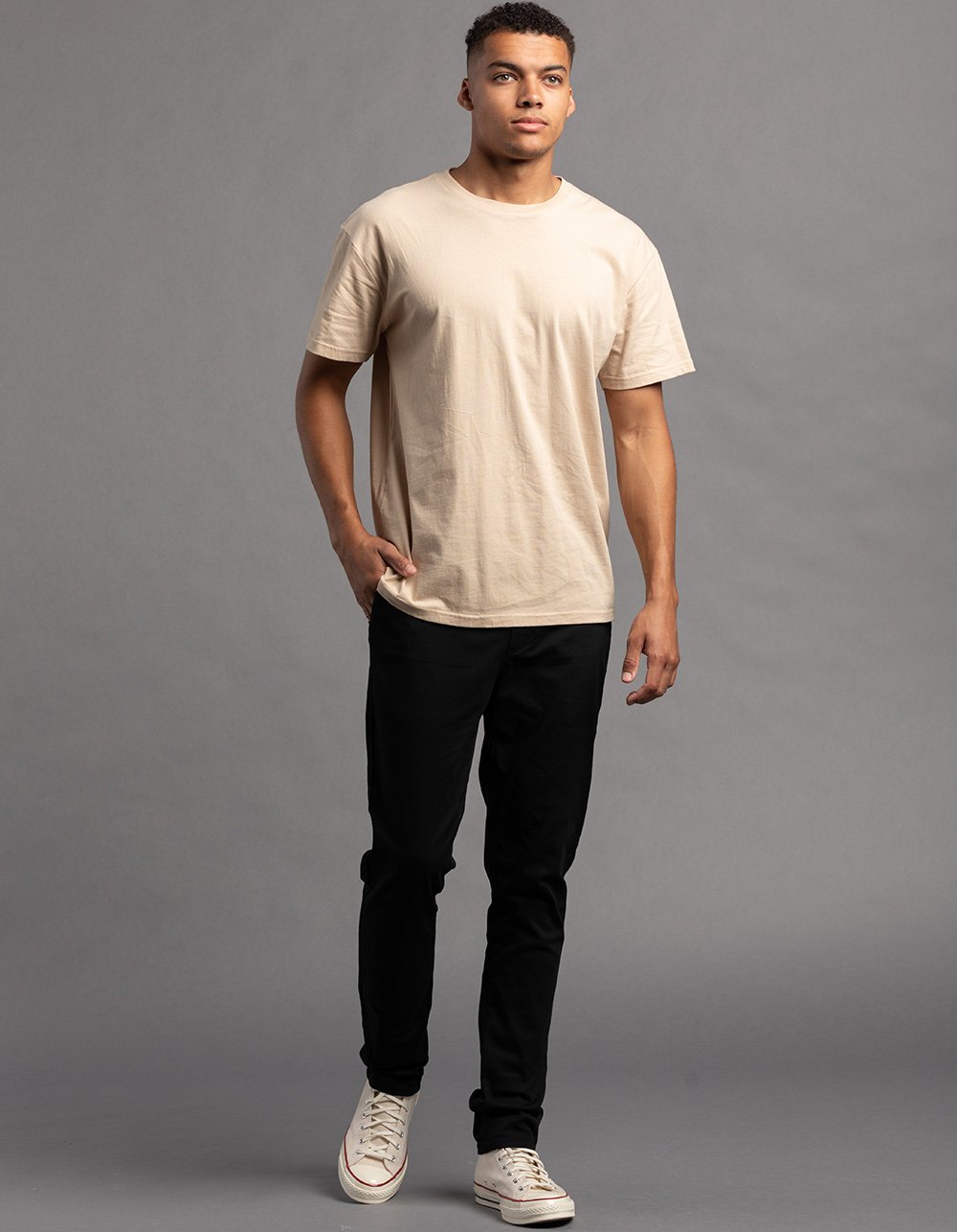 RSQ Mens Slim Taper Chino Pants - BLACK