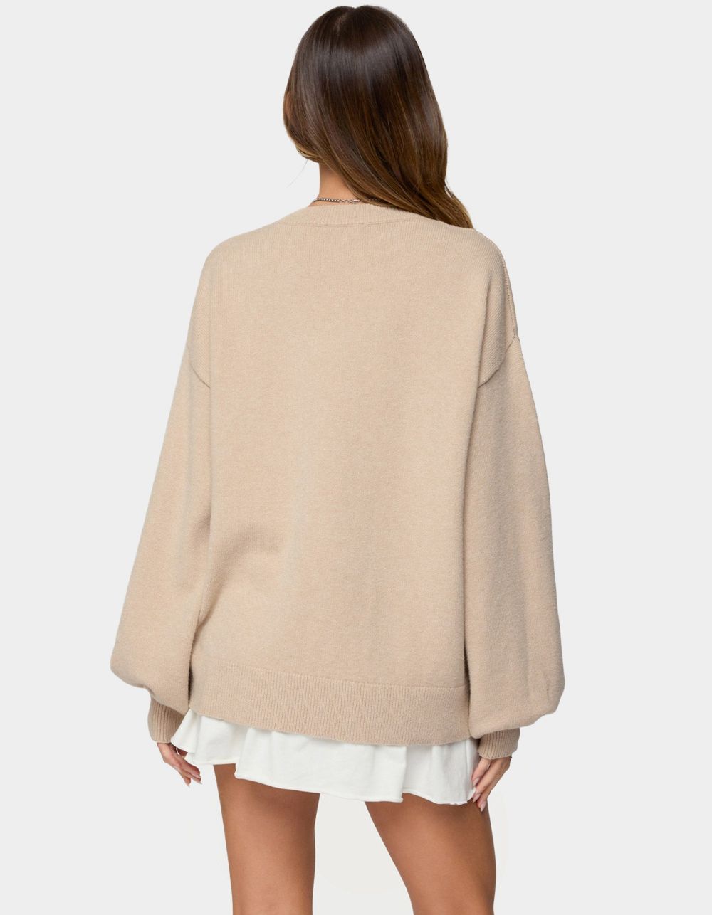 EDIKTED Aminata Oversized Sweater - BEIGE