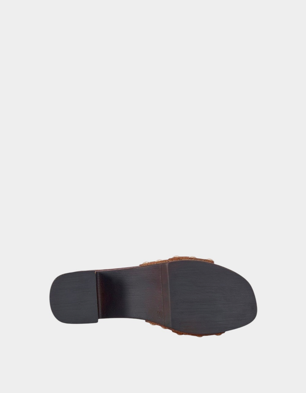 AZALEA WANG Epsilon Genuine Suede Womens Flatform Sandals - BROWN