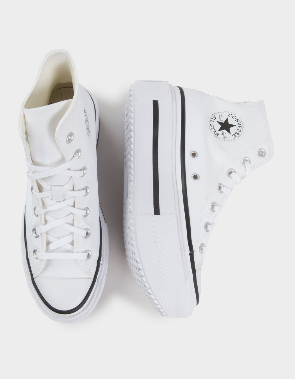 CONVERSE Chuck Taylor All Star Lift Double Stack Womens Platform Shoes - WHITE