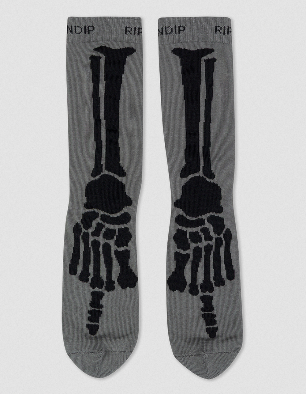 RIP N DIP Skelly Nerm Mens Crew Socks - GRAY COMBO