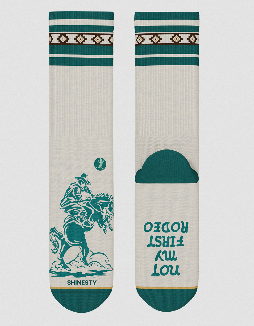 SHINESTY The 2nd Rodeo Crew Socks - GREEN COMBO