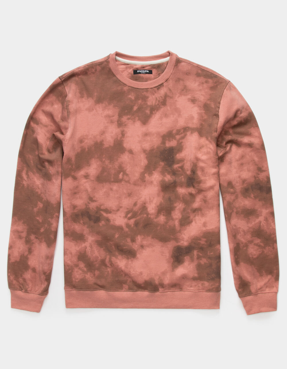 RSQ TieDye Crewneck Mens Pink Sweatshirt PINK TONAL Tillys