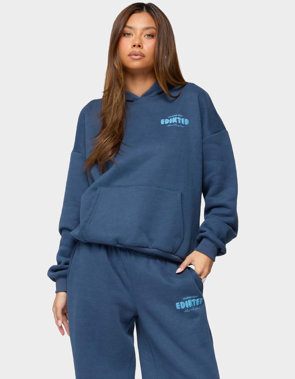 EDIKTED Lounge Edit Hoodie - NAVY