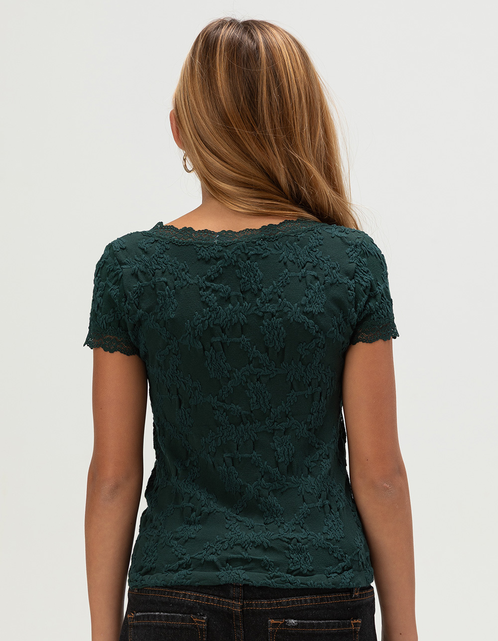 RSQ Girls Lace Seamless Top - GREEN