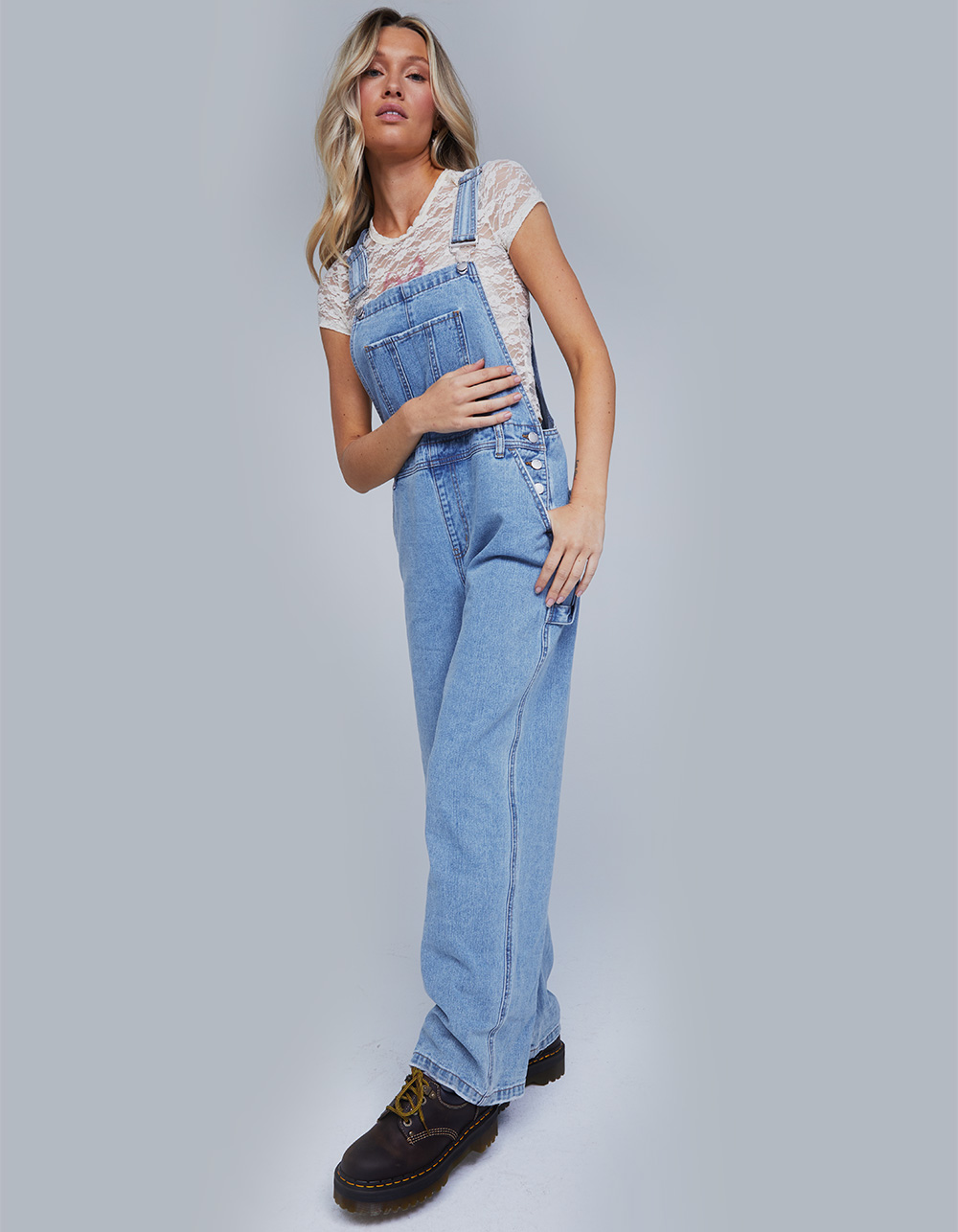 RSQ Womens Boyfriend Denim Overalls 658 Tillys
