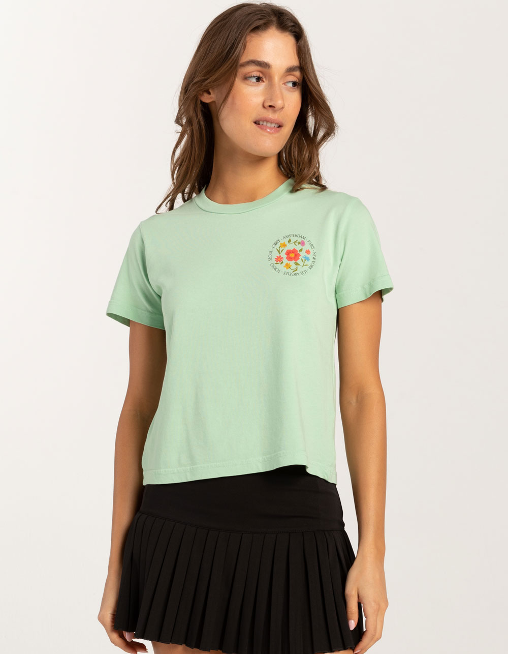 OBEY City Flowers Womens Tee - GREEN