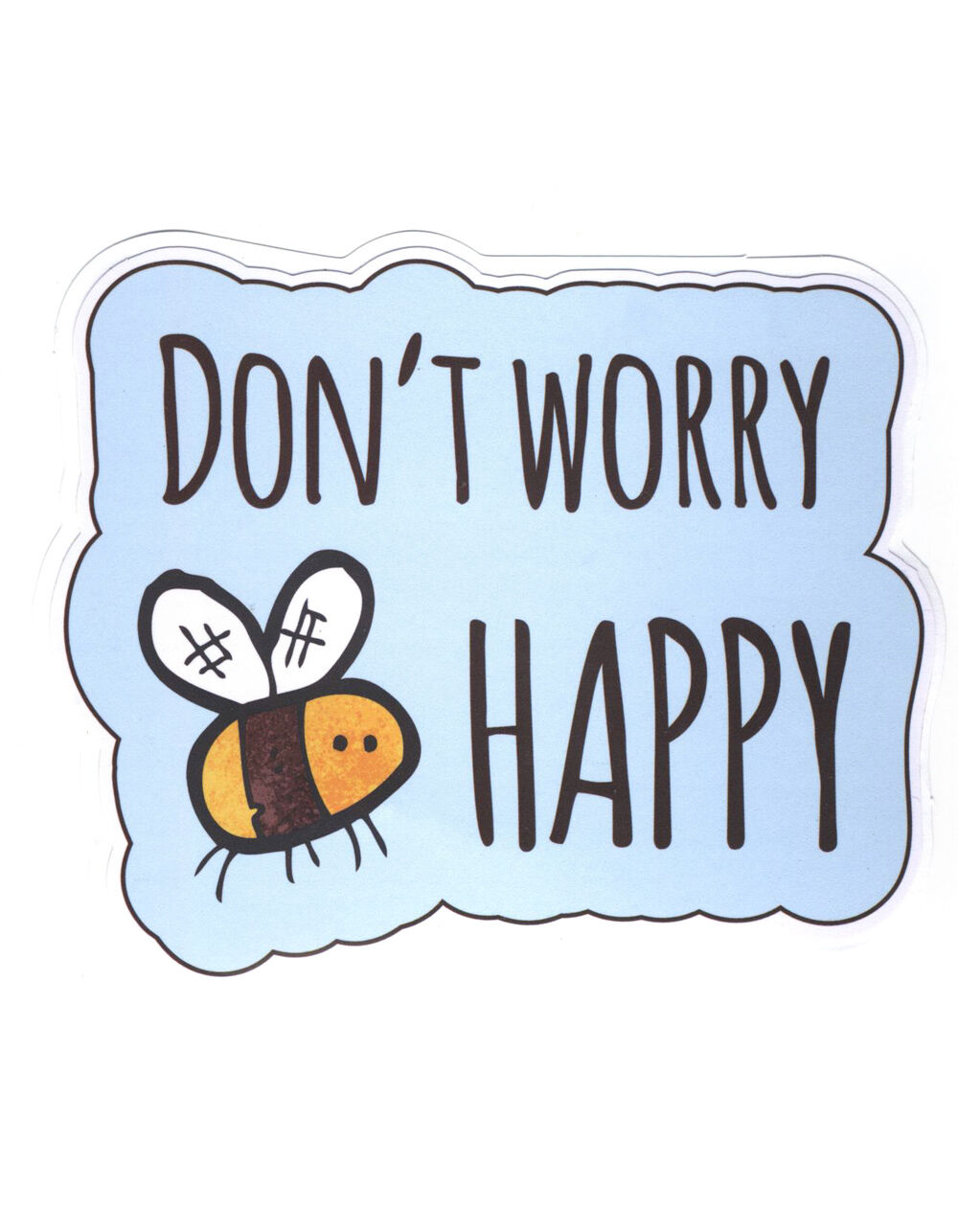 Don't Worry Be Happy Sticker - BLUE | Tillys