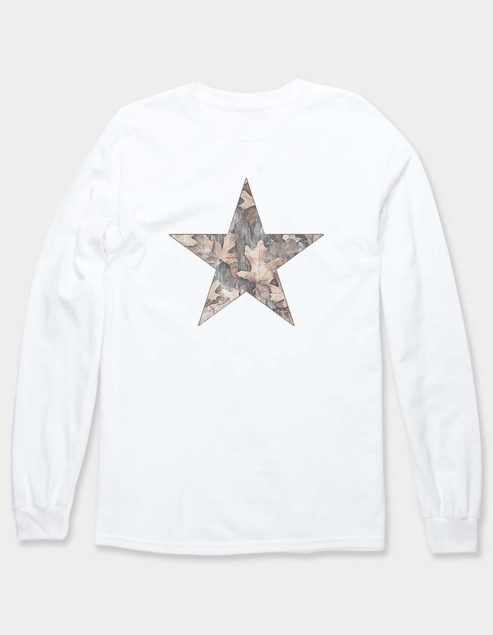 STAR Woodland Unisex Long Sleeve Tee - WHITE
