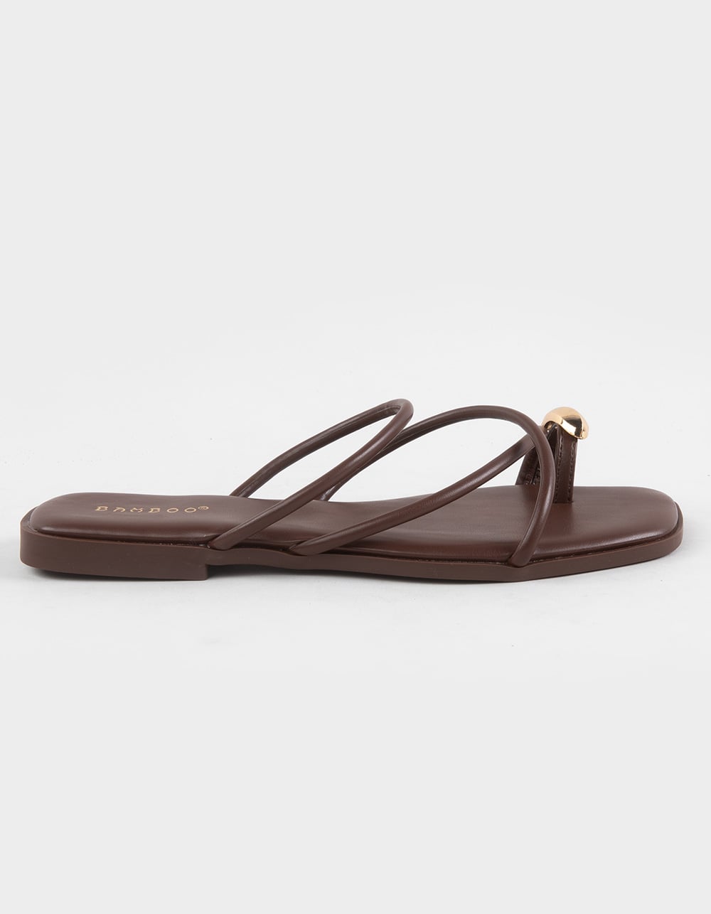 BAMBOO Hint Womens Toe Sandals - BROWN