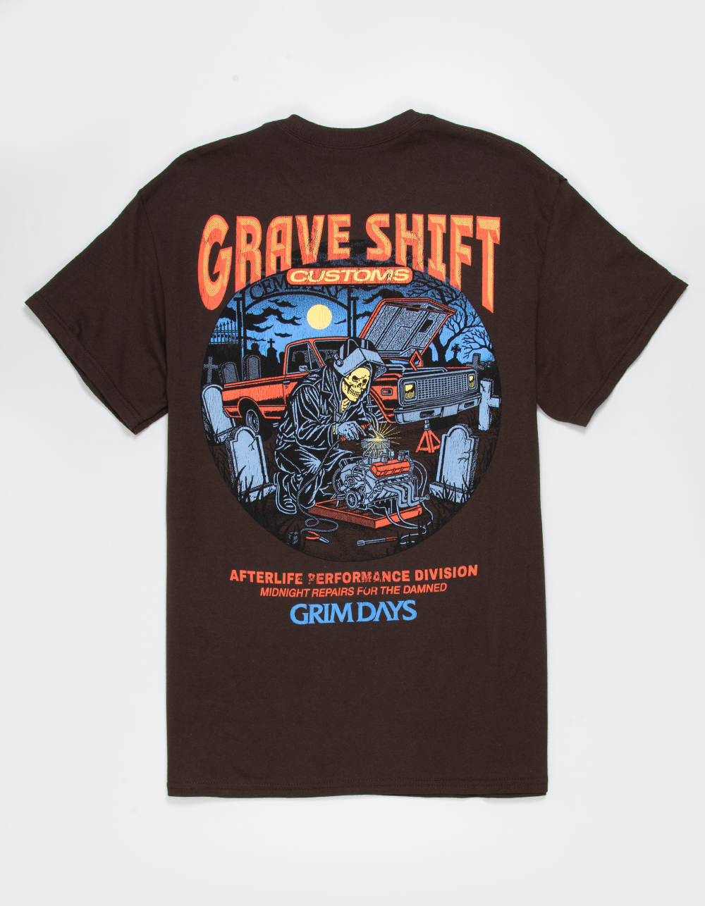 GRIM DAYS Grave Shift Mens Tee - BROWN