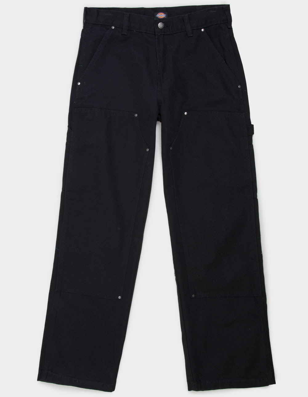 DICKIES Canvas Double Knee Mens Carpenter Pants - BLACK