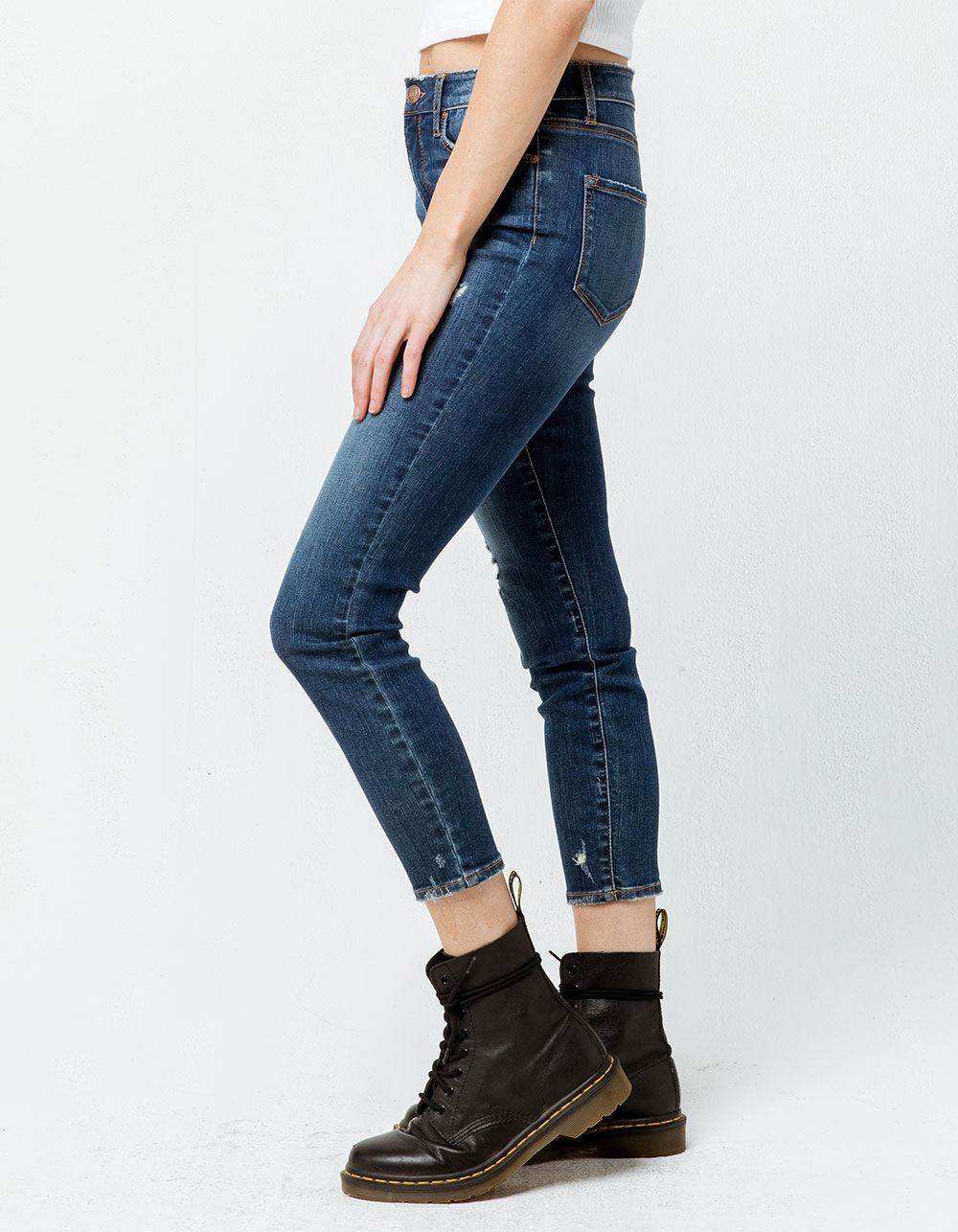 RSQ Cali High Rise Ankle Womens Ripped Skinny Jeans image number 1
