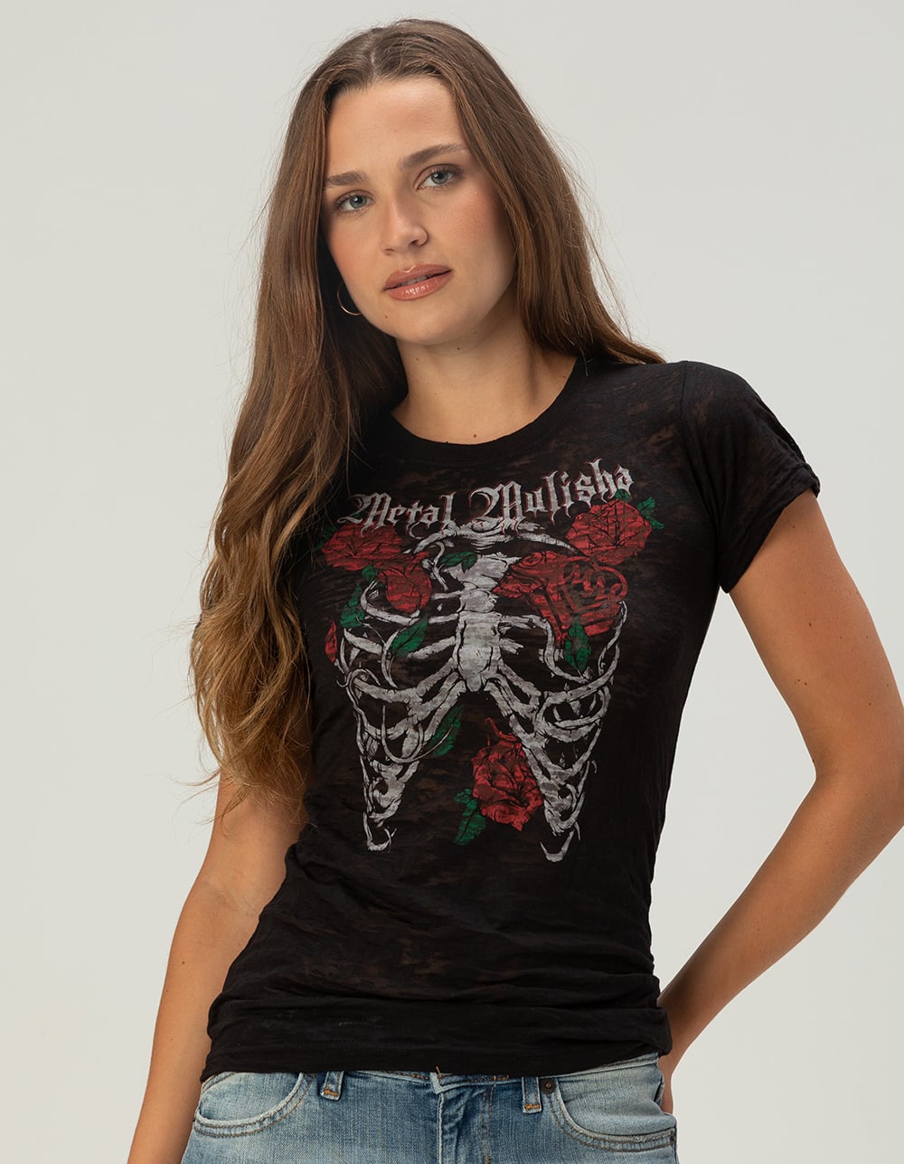 METAL MULISHA Bonez Womens Tee - BLACK