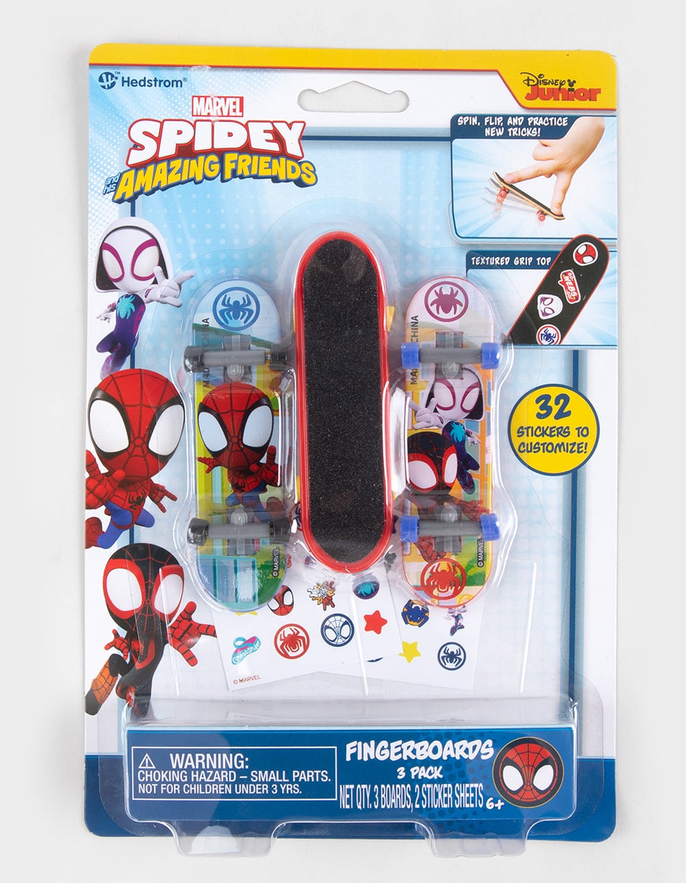 MARVEL Spider-Man Spidey Amazing Friends 3 Pack Fingerboards - MULTI