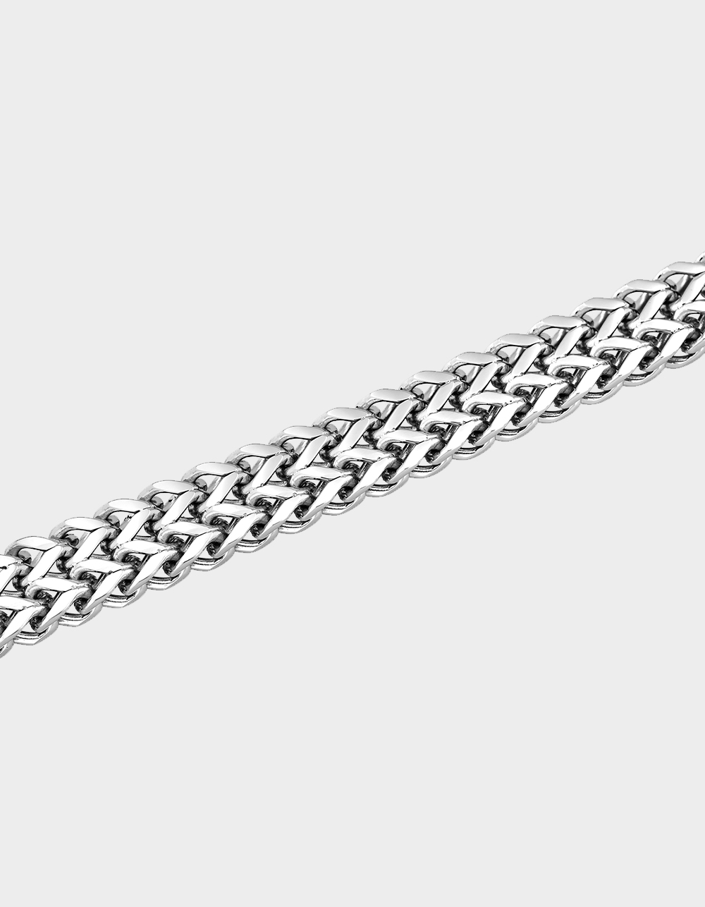 STEEL NATION Stainless Steel Double Franco Link Bracelet - STAINLESS