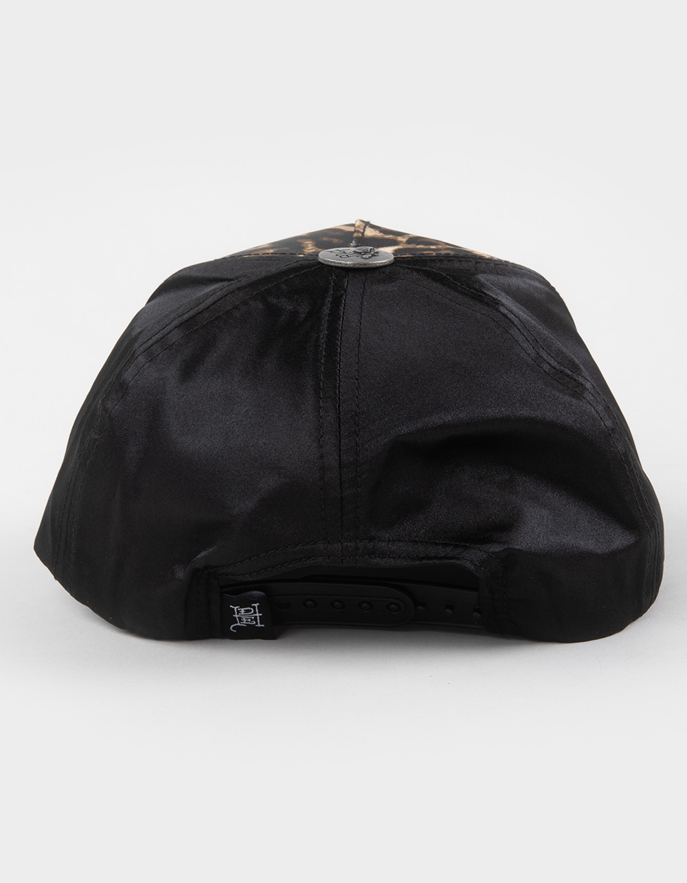 ED HARDY Script Logo Womens Snapback Hat - LEOPARD