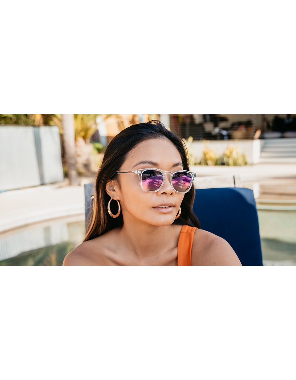 BLENDERS EYEWEAR Sydney Stellar Grace Polarized Sunglasses CLEAR