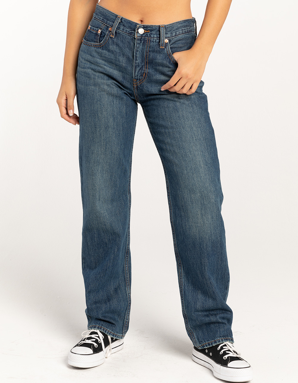 LEVI'S Low Pro Womens Jeans - No Words - DARK VINTAGE | Tillys