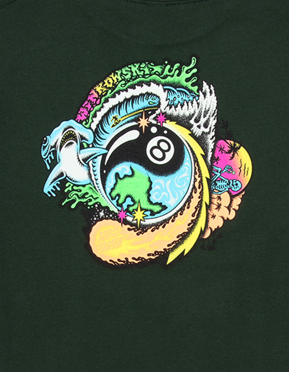 SANTA CRUZ Wink Dope Boys Tee - FOREST