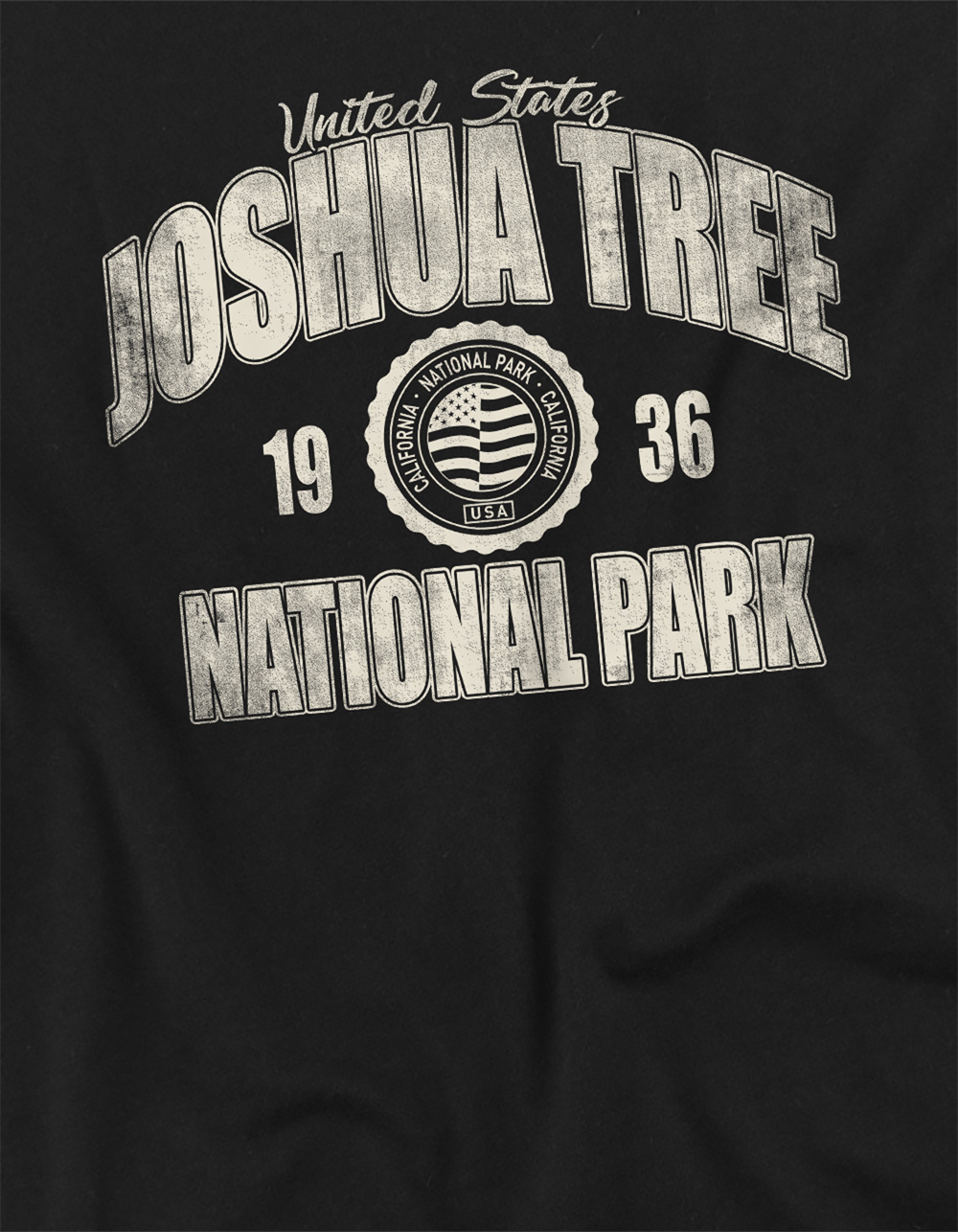 JOSHUA TREE National Park Established Date Girls Tee - BLACK
