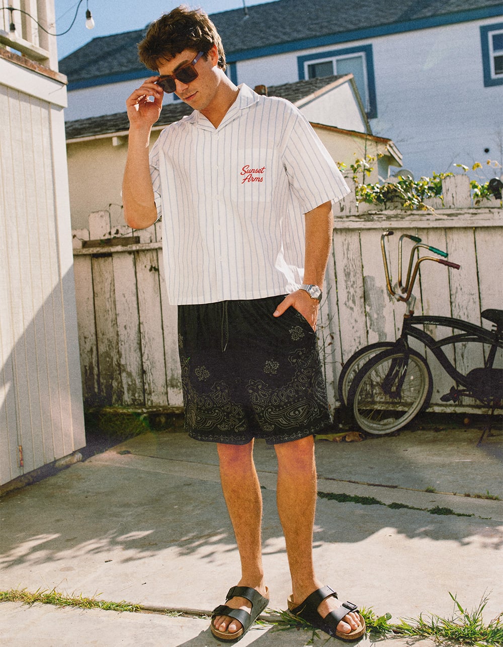 RSQ Mens 6" Mesh Shorts - BLACK COMBO