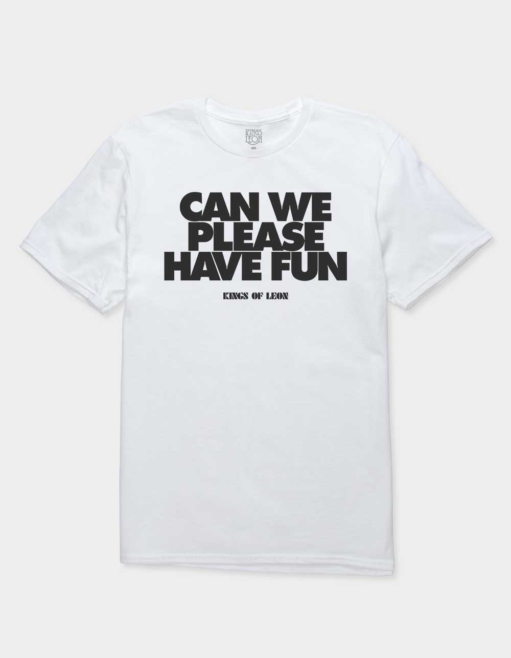 KINGS OF LEON Can We Please Have Fun Stack Unisex Tee - WHITE