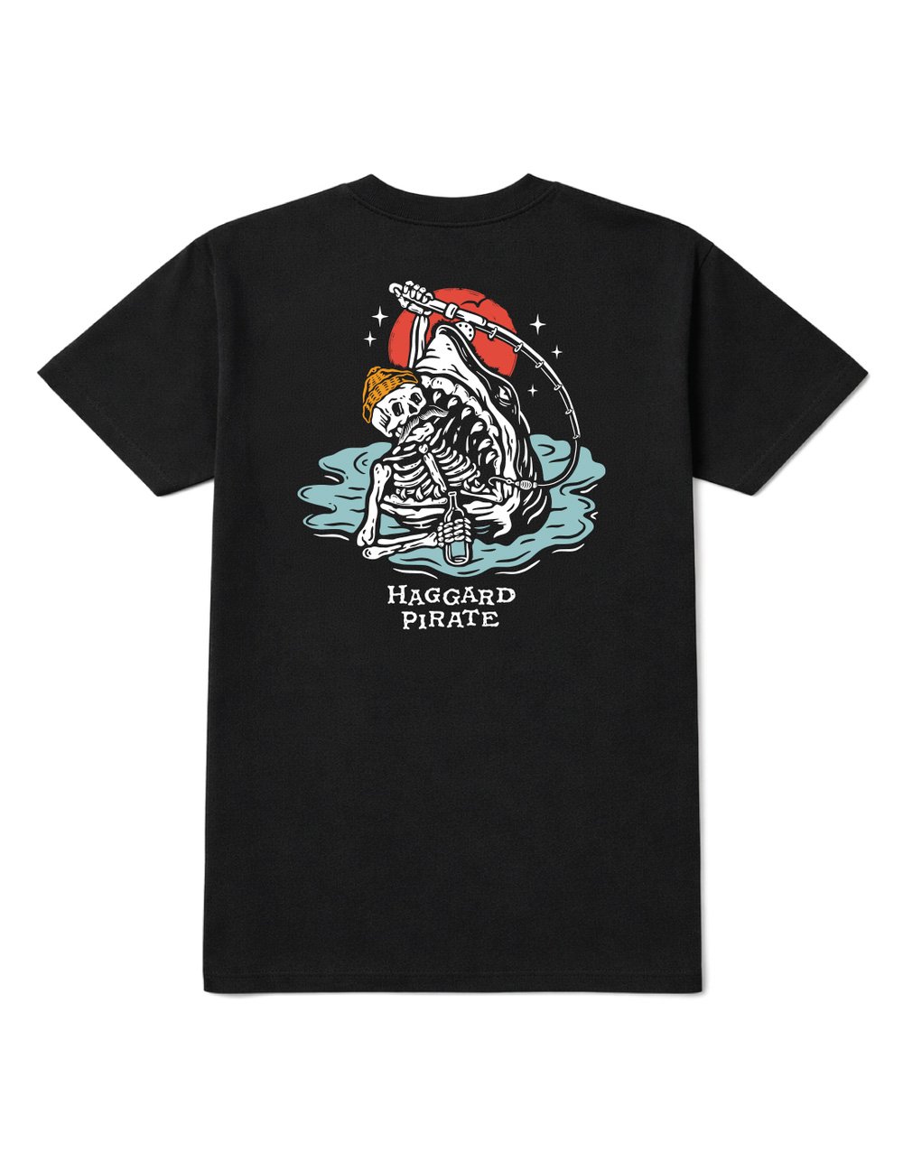 HAGGARD PIRATE Hooked Mens Tee - BLACK