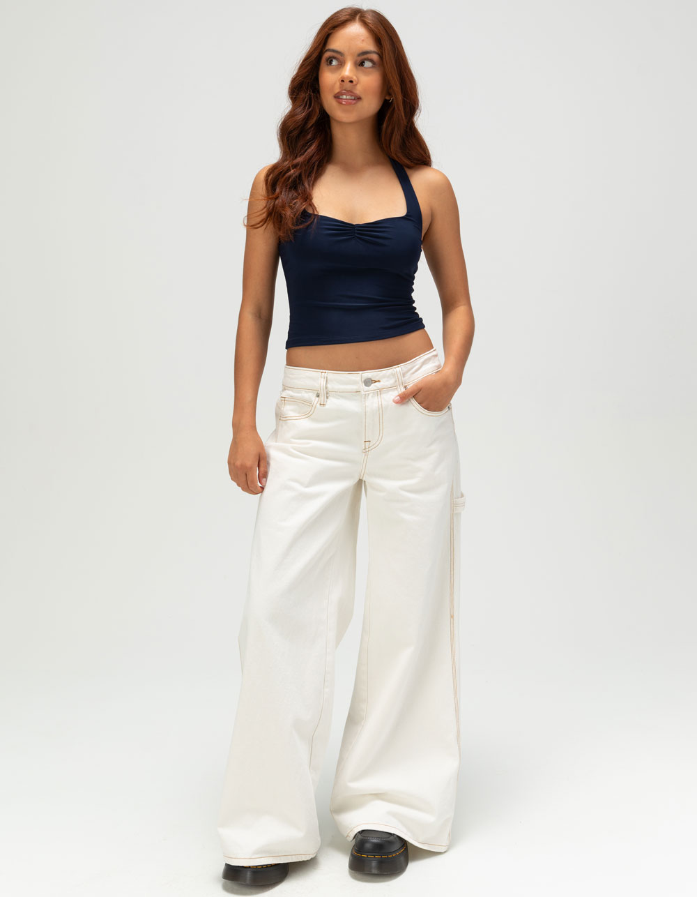 TILLYS Butter Soft Double Layer Womens Halter Top