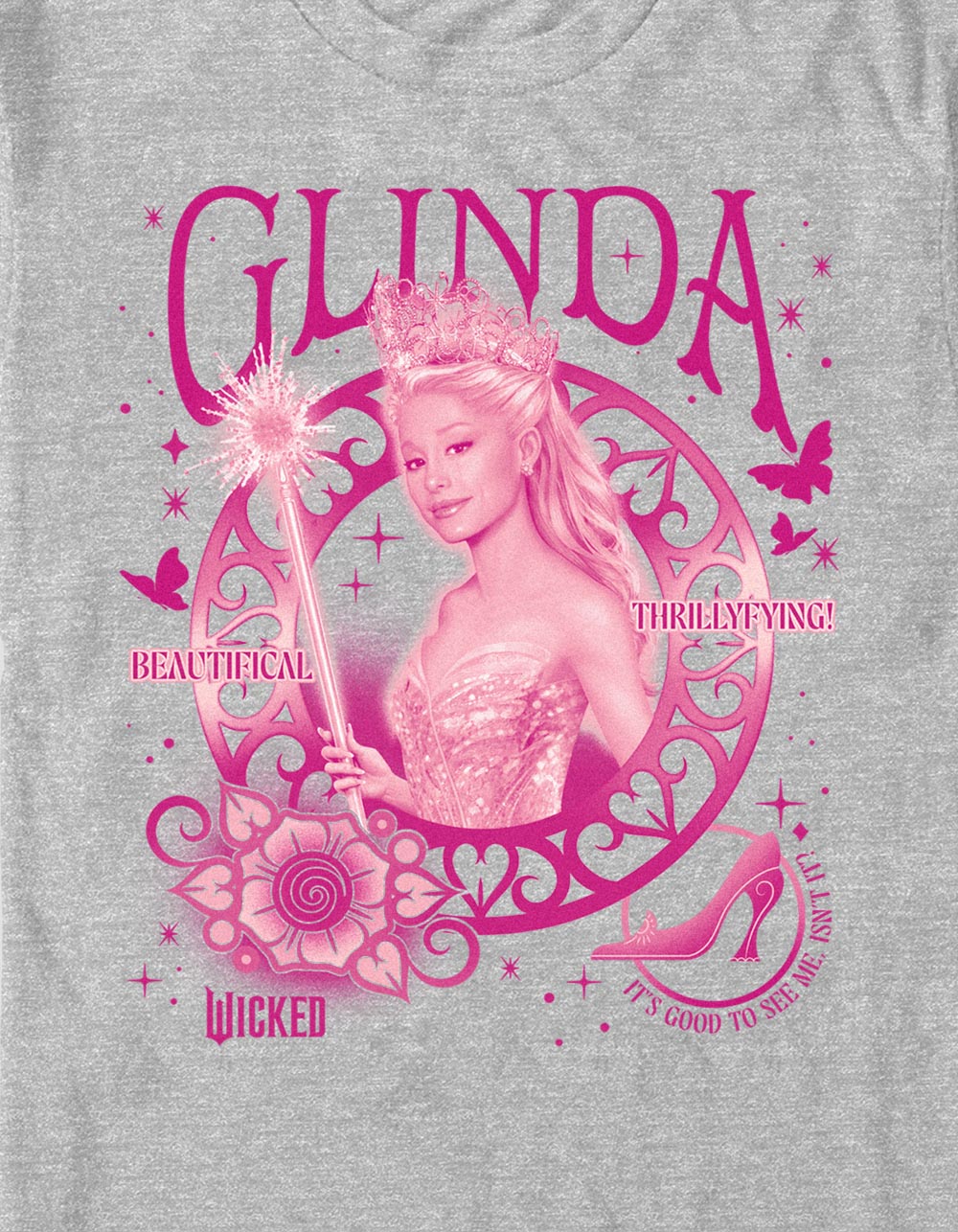 WICKED Glinda Good Unisex Tee - HEATHER GRAY