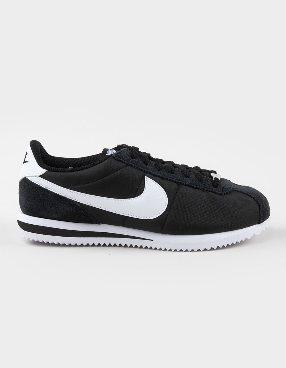 nike cortez black and white nylon