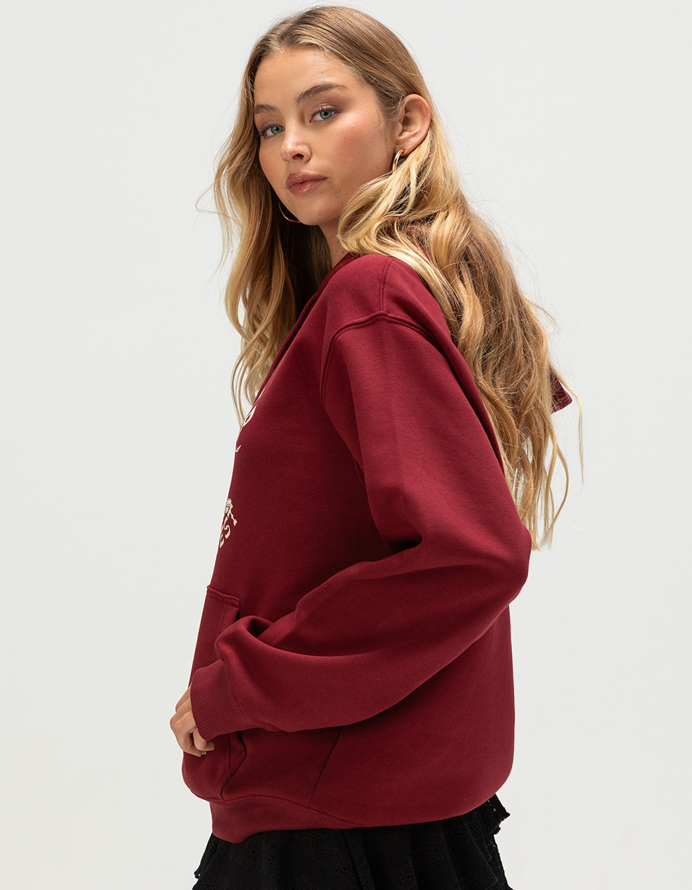 WRANGLER Spirit Of The West Womens Hoodie - BURGUNDY
