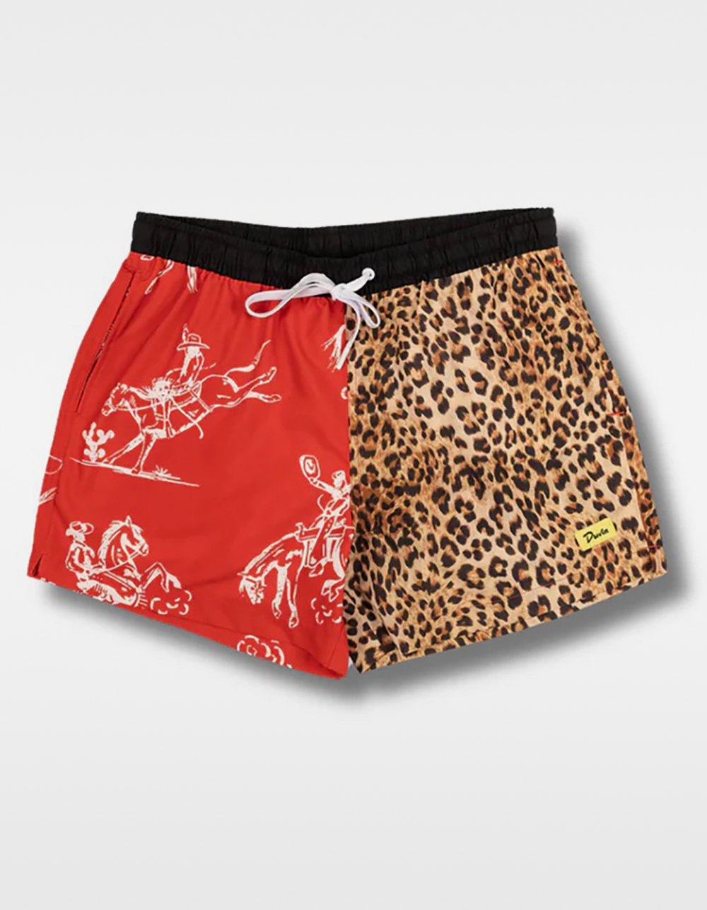 DUVIN Horsin Around Mens Swim Trunks - RED