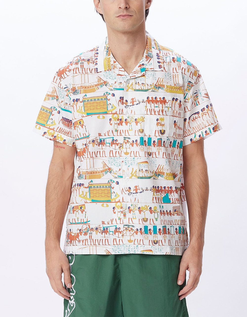 OBEY Heiro Mens Button Up Shirt - WHITE COMBO