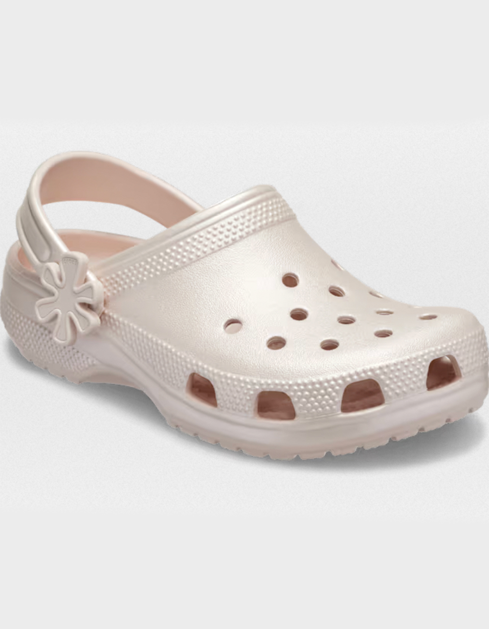 CROCS Pearl Shine Girls Classic Clogs - CHALK