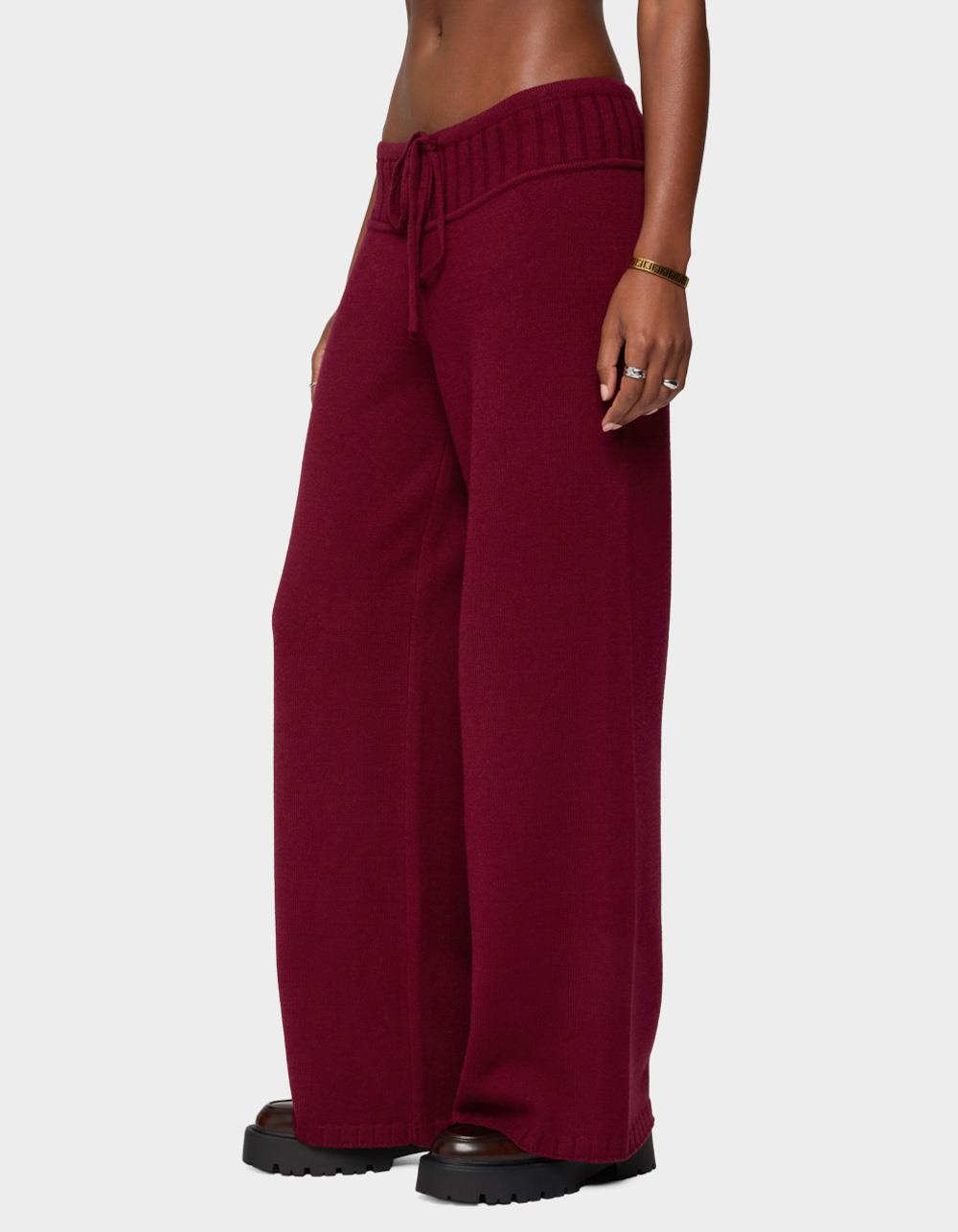 EDIKTED Russell Straight Leg Knit Pants