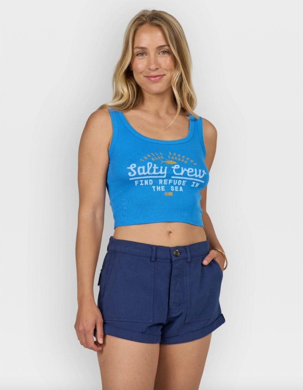 SALTY CREW Unscripted Womens Tank Top - BLUE