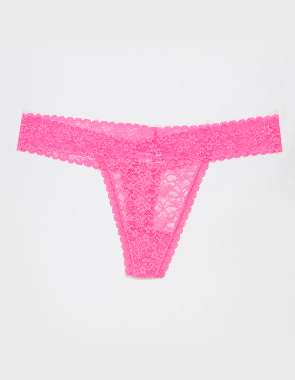 FULL TILT Allover Lace Thong - PINK