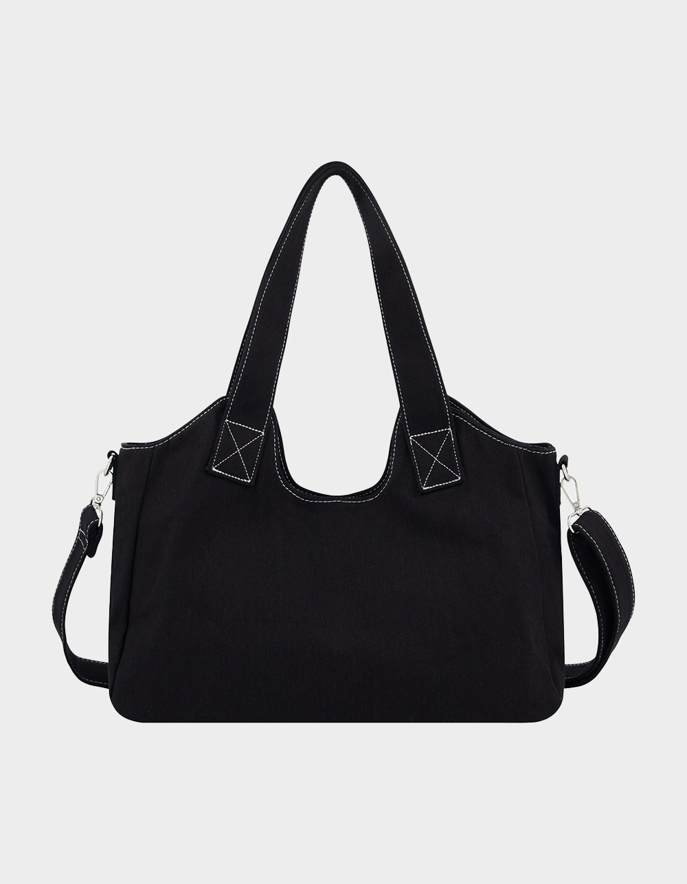 TRUE RELIGION Horseshoe Stitch Satchel Bag - BLACK