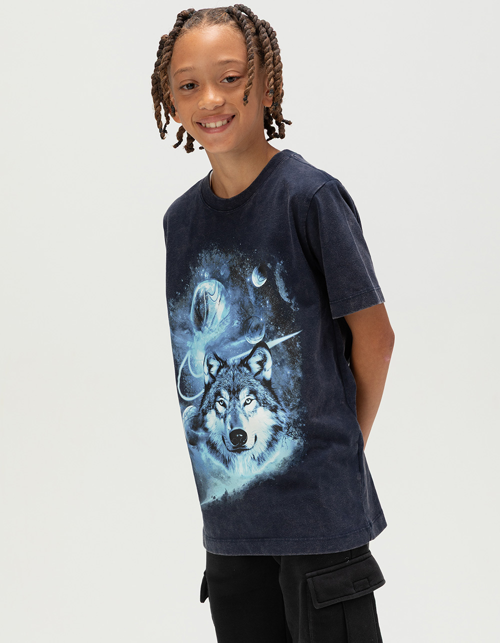 NIKE Adapt Howl Boys Tee - DARK BLUE