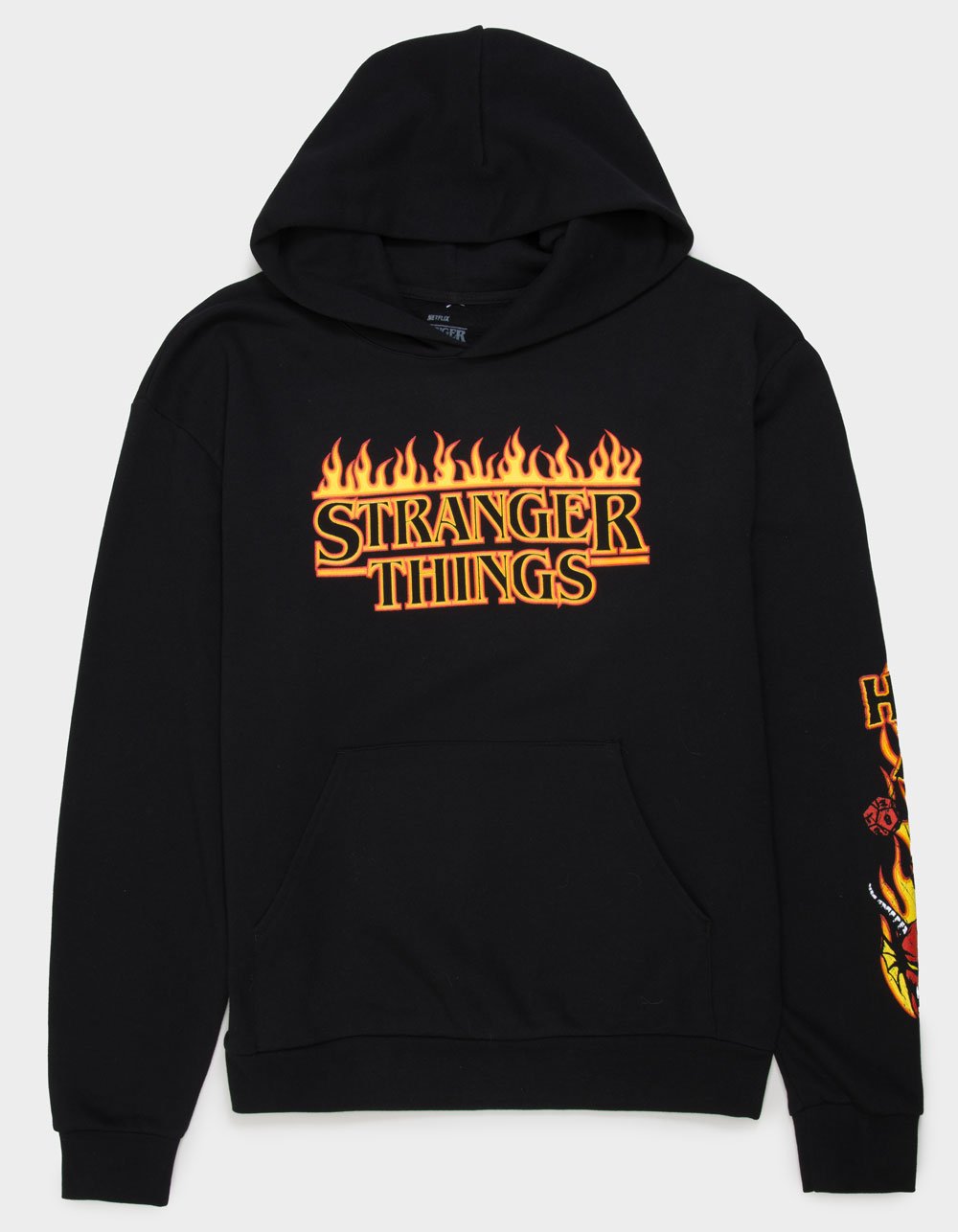 STRANGER THINGS Mens Hoodie - BLACK