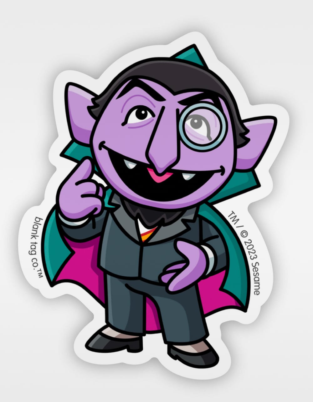 BLANK TAG CO. x Sesame Street The Count Sticker - MULTI