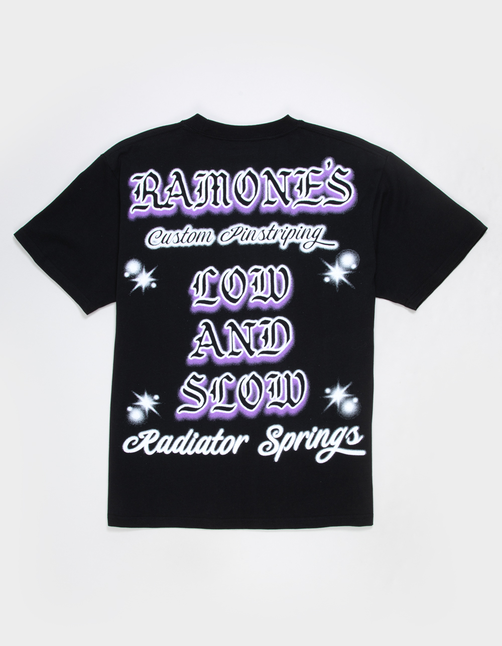 DISNEY Pixar Cars Ramone's Customs Mens Boxy Tee - BLACK